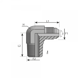 Vitillo Jic Fittings 90° Adapter male JIC – male BSPT. (LMJ..MGK)