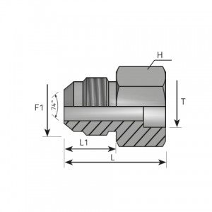 Vitillo Jic Fittings Adapter male JIC. (AMNJ..T)