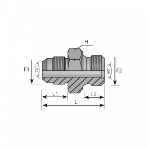 Vitillo Jic Fittings Adapter male JIC – metric male with 60° cone. (AMJ..MM)