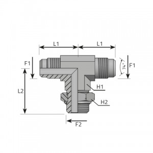 Vitillo Jic Fittings Adjustable Branch Tee male JIC – metric male/O-ring and retaining seal. (TMJ.MOMR.P)