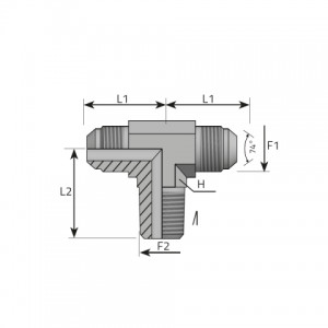 Vitillo Jic Fittings Branch Tee male JIC – male BSPT. (TMJ.MGK.P)