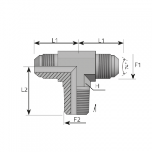 Vitillo Jic Fittings Branch Tee male JIC – male NPT. (TMJ.MN.P)