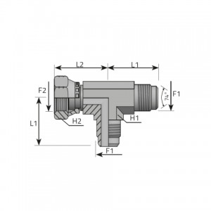 Vitillo Jic Fittings Branch Tee male JIC – swivel female JIC. (TMJ.FGJ.B)