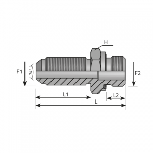 Vitillo Jic Fittings Long connector male JIC – male BSPP form E. (AMJ..MG..L)