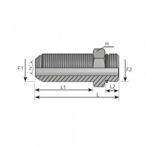 Vitillo Jic Fittings Long connector male JIC – male UNF. (AMJ..MU..L)