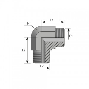 Vitillo Orfs Adapteri 90° adapters ar ORFS ārējo vītni. (LMO)