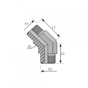 Vitillo Orfs Adaptery 45° адаптеры с ORFS наружной резьбой. (QMO)