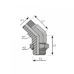 Vitillo Orfs Fittings 45° adjustable Adapter male ORFS – male BSPP with O-ring. (QMO..MOG)