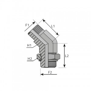 Vitillo Orfs Fittings 45° adjustable Adapter male ORFS – male BSPP with O-ring. (QMO..MOG)