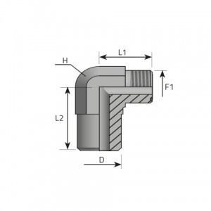 Vitillo Orfs Fittings 90° Adapter male ORFS – Buttweld. (LMO..W)