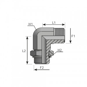 Vitillo Orfs Fittings 90° adjustable Adapter male ORFS – male BSPP with O-ring. (LMO..MOG)