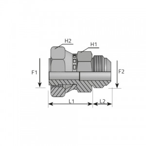 Vitillo Orfs Fittings Adapter female ORFS – male JIC. (AFGO..MJ)