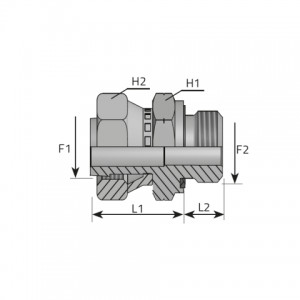 Vitillo Orfs Fittings Adapter female ORFS – male metric form E. (AFGO..MM..R)