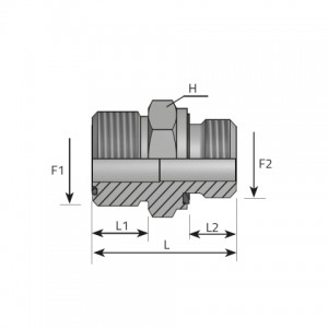 Vitillo Orfs Fittings Adapter male ORFS – male BSPP form E. (AMO..MG..R)