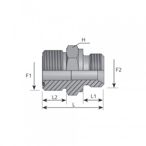 Vitillo Orfs Fittings Adapter male ORFS – male BSPP with 60° cone. (AMO..MG..SV)