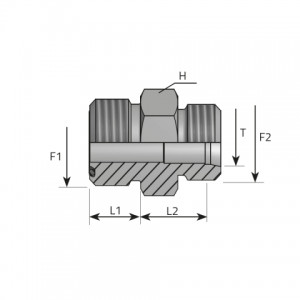 Vitillo Orfs Fittings Adapter male ORFS – male DIN. (AMO..ME..L/S)