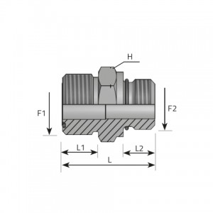 Vitillo Orfs Fittings Adapter male ORFS – metric male. (AMO..MM)