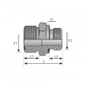 Vitillo Orfs Fittings Adapter male ORFS – metric male form E. (AMO..MM..R)