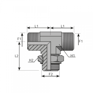 Vitillo Orfs Fittings Branch Tee male ORFS – adjustable metric male with O-ring. (TMO..MOM..RP)