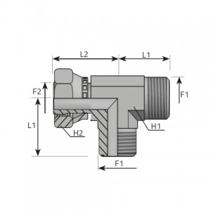 Vitillo Orfs Fittings Run Tee male ORFS – male ORFS. (TMO..FGO.B)