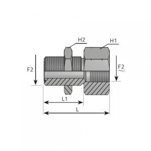 Vitillo Orfs Fittings Straight bullkhead adapter male ORFS – female NPT. (APPMO..FFN)