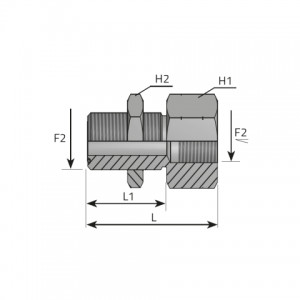 Vitillo Orfs Fittings Straight bullkhead adapter male ORFS – female NPT. (APPMO..FFN)