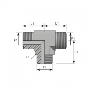 Vitillo Orfs Fittings Tee adapter male ORFS. (TMO)