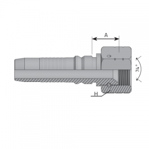 Vitillo Press Fitingi DKJ ниппель, JIC конус 74°, interlock, гайка со штифтом, UNF резьба. (KFDJ)