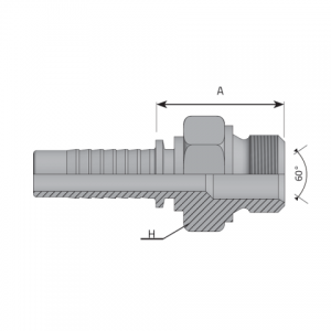 Vitillo Press Fittings BSPP male 60° cone. (MG)