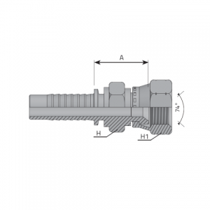 Vitillo Press Fittings JIC 37° female swivel (double hex). (FDJ GIR)