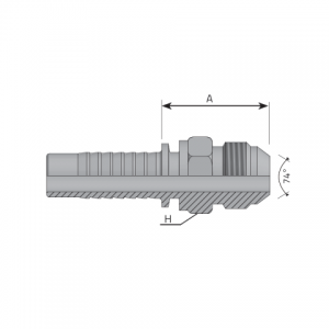 Vitillo Press Fittings JIC 37° male. (MJ)