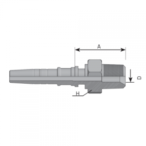 Vitillo Press Fittings NPTF male for Waterblast hose. (KMNPTF WB)