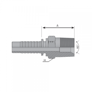 Vitillo Press Fittings NPTF male (long nose). (MNPT LN)