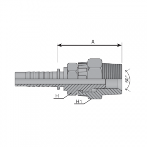 Vitillo Press Fittings NPTF swivel male. (MNPT SW)