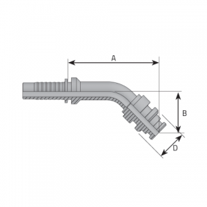 Vitillo Press Fittings Staple-lock male 45°. (MINE 45)