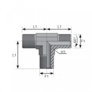 Tee metric male. (TMM)