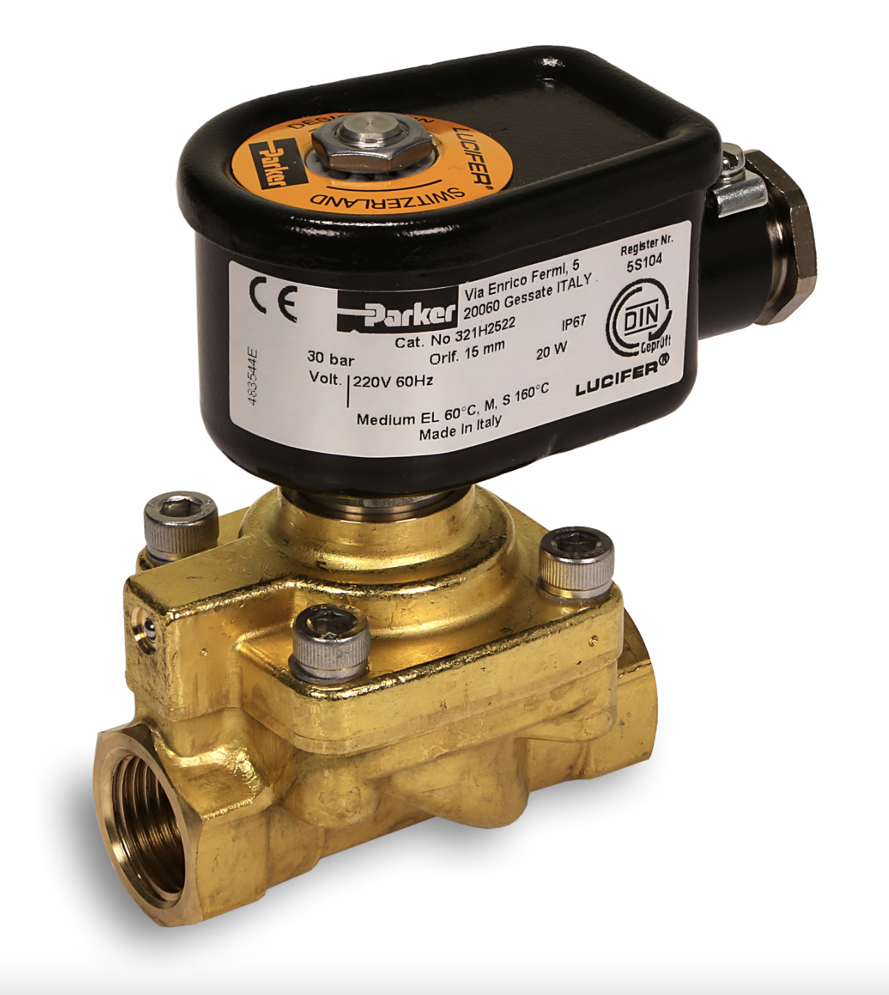 Parker 2-Way Normally Closed, 1/2” General Purpose Solenoid Valves